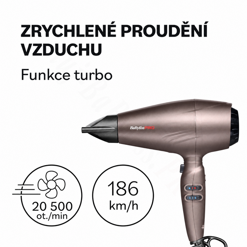 BaByliss PRO Fén na vlasy PODEROSO BAB7550E