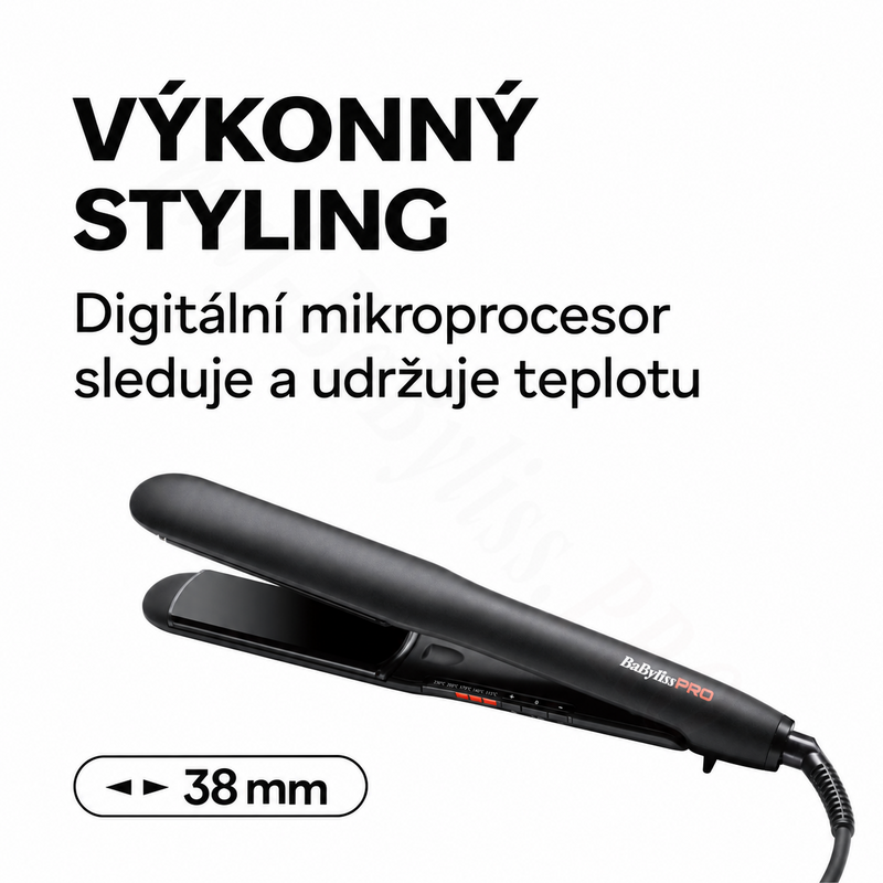 BaByliss PRO Žehlička na vlasy BAB3050E Styler Wide 38 mm